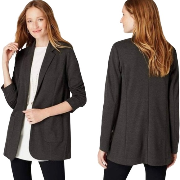 J Jill Womens Grey Ponte Knit 